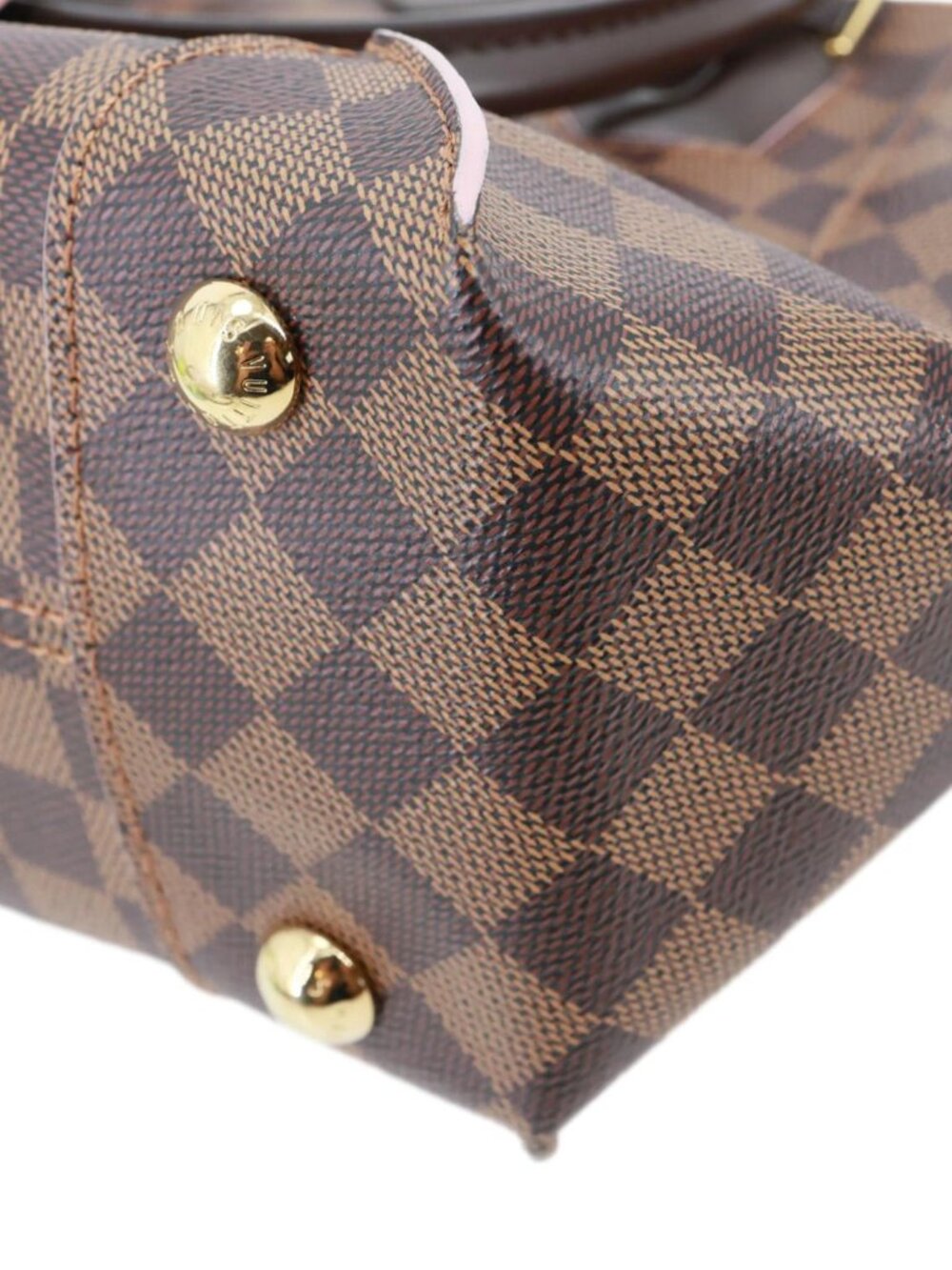 Louis Vuitton  Caissa PM Damier Ebene Tote Bag Rose Ballerine - Picture 8 of 11